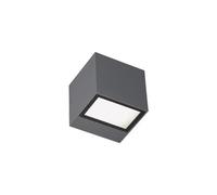 Applique Da Esterno Mini Biemissione Box Alluminio Grafite 5,5+5,5W Led 3000K