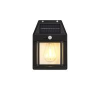 Applique da Esterno Moderna a Led Solare con Sensore Di Movimento, Impermeabile Ip65, in Abs+Pc Nero, con Funzionamento Automatico Crepuscolare, Ideale per Giardino, Patio, Veranda, Recinzie Ingresso.