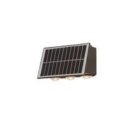 Applique da Esterno Moderna a Led Solare, Impermeabile Ip65, in Alluminio, con Luce Direzionale Verso L'Alto e Verso il Basso, Accensione/Spegnimento Automatico Dal Tramonto All'Alba, Illuminazicalda