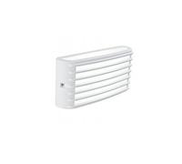 Applique in alluminio pressofuso GRID APPLIQUE GABBIA 10W LED 4000K Dimensioni Diffusore 22x6,9xh 10,8 cm in termoplastico opalino colore BIANCO BIANCO