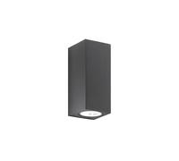 Applique alluminio colore antracite Monolite 2 luci attacco GU10 h.16,5 l.7cm biemissione