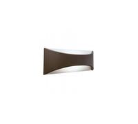 Applique in pressofusione di alluminio MOON BIG APPLIQUE RIFLESSA Dimensioni 30x12xh 10 cm 5W LED 3000K Diffusore in termoplastico satinato colore CAFFE' CAFFE'