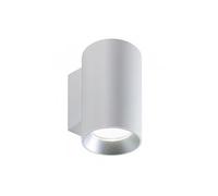 Lampada da parete in alluminio pressofuso. SHOW APPLIQUE DOPPIA Dimensioni Ø14,6x16,8x h22,6 cm 20W 20W LED 3000K Diffusori in vetro trasparente colore BIANCO BIANCO