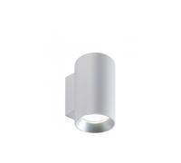 Lampada da parete in alluminio pressofuso SHOW APPLIQUE DOPPIA Dimensioni Ø11x13,1 h h 17,5 cm W 10W LED 3000K Diffusori in vetro trasparente colore BIANCO BIANCO