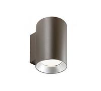 Lampada da parete in alluminio pressofuso. SHOW APPLIQUE DOPPIA Dimensioni Ø14,6x16,8x h22,6 cm 20W 20W LED 3000K Diffusori in vetro trasparente colore CORTEN CORTEN