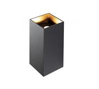 Applique in alluminio pressofuso TOWER APPLIQUE DOPPIA Dimensioni Diffusore Ø 8,1xh 18 cm in vetro trasparente. 6W 6W LED 3000K colore NEROORO NEROORO
