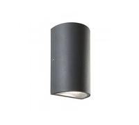 Applique Da Esterno Moderna Trump Alluminio E Vetro Grigio Led 6+6W 4000K [EEK: A++]