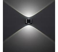 Applique Da Esterno Moderna Vision Metallo Grigio Grafite Vetro Led 6W 3000K