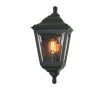 Applique Da Esterno Nera Robusta IP44 Rustica Elegante LANCE Per Casa Porta