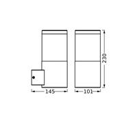Applique da esterno OSRAM ENDURA CLASSIC EBRO, grigio scuro, IP44 Osram