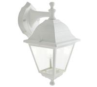 Applique In Basso Piccola Esterno Nano Alluminio E Vetro Bianco 1 Luce E27