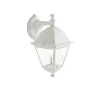 Applique In Basso Piccola Esterno Nano Alluminio E Vetro Bianco 1 Luce E27