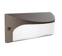 Applique in alluminio pressofuso DOME APPLIQUE VISIERA Dimensioni 22x9,8x h 10 cm Diffusore in termoplastico opalino 10W LED 3000K colore CAFFE' CAFFE'