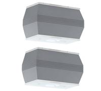 Applique da esterno Up Down Applique da parete in alluminio Luce da facciata LED da esterno argento, 4x 2,5W 4x 180lm bianco caldo, set di 2