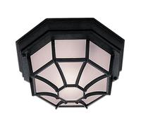Applique Da Esterno Vintage - Decò Vermont Alluminio Nero Vetro 1 Luce E27
