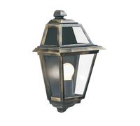 Applique Da Esterno Vintage Nuova Orleans Alluminio Nero Vetro 1 Luce E27