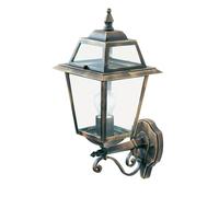 Applique Da Esterno Vintage Nuova Orleans Alluminio Ruggine Vetro 1 Luce E27