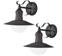 Applique da giardino per facciata nero modello Oslo 2 pezzi Rabalux