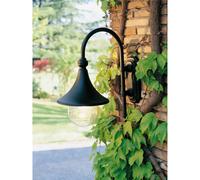 Applique da Giardino pressofusione di alluminio LAMPARA 23x43,5 x h 49 cm Altezza 145 mm Attacco Lampada E 60 W Diffusore in termoplastico nero nero