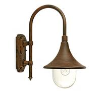 Applique da Giardino pressofusione di alluminio LAMPARA 23x43,5 x h 49 cm Altezza 145 mm Attacco Lampada E 60 W Diffusore in termoplastico ruggine ruggine