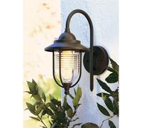 Applique da Giardino pressofusione di alluminio PORTO Piccola Altezza h35 cm Attacco Lampada E 60 W Diffusore in termoplastico trasparente ruggine ruggine