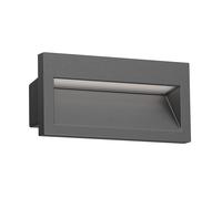 ledscom.de Lampada da incasso a parete a LED NOLA, downlight per esterni, IP54, antracite opaco, 140 x 70 mm, bianco caldo