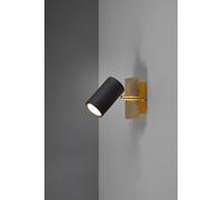 Applique da Interno Attacco GU10 in Metallo Nero e oro