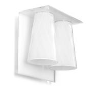 Applique da muro I Luce struttura e Paralume in metacrilato Dimensioni 15x15xh 22 cm- peso 0,800 kg colore bianco bianco