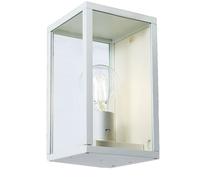 Vetrineinrete® Applique da muro per esterno stile rustico lampada da parete attacco E27 per facciata terrazzo giardino (Bianco)