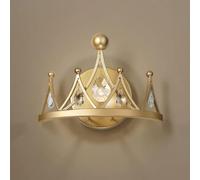 Applique da Parete a Corona Lampada da Parete in Cristallo Lampada da Parete Moderna in Metallo Lampade da Testata Dorate Lampade da Parete Geometriche compatibili con Il Soggiorno,Semplice e Bello
