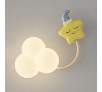 Applique da parete a forma di nuvola - Adorabile lampada a LED for cameretta, dei bambini e sala giochi(Stars)
