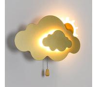 Applique da Parete a Forma di Nuvola per cameretta dei Bambini, graziosa Decorazione a Forma di Nuvola, Applique da Parete per Bambini con Tirante, Lampada da Parete a LED dimmerabile per cameret