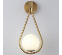 Applique da Parete a Globo in Vetro, Lampada da Parete per Interni a LED, Lampada da Comodino dal Design Moderno e Creativo a Sfera, 3 Colori 3000K/4000K/6000K, Lampada Decorativa in Vetro p