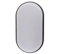 Applique da parete a LED ChiliTec, 10 watt, 966 lumen, ovale, per esterni, IP54, illuminazione per interni/esterni, luce bianca calda, corpo color antracite.