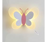 Applique da parete a LED dimmerabili moderne, applique da parete a LED per cameretta dei bambini da 15 W, 1000 LM, 2700 K-6000 K, lampada da parete con telecomando per illuminazione da comodino, came