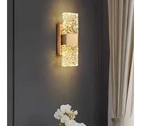 Applique da parete a LED in cristallo, lampada da parete moderna ed elegante Lampade da parete per vanità per interni dorate Illuminazione semplice di lusso per soggiorno Corridoio Porta Sala da