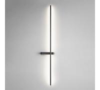 Applique da Parete a LED in Ottone Nero - Tubo Sottile con Paralume in Silicone, 3 opzioni di Colore, Illuminazione contemporanea per Camera da Letto