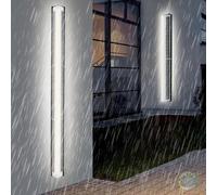 Applique da Parete a LED Lunga per Esterni, Ricaricabile a energia Solare, IP65, Impermeabile, con Telecomando, Decorazione Moderna in Acrilico per Giardino, Garage, Veranda, Balcone
