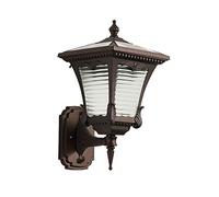 Applique da Parete a LED Marrone Solare per Esterni Impermeabile in Vetro, lampade da Parete Europee retrò industriali in Alluminio, luci da Parete per Porte, Ville, Strade, giardi