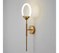 Applique da Parete a LED Moderna con Braccio Lungo Montato per Camera da Letto, Comodino, Lampada ad Anello Creativa da 11 W, lampade da Soggiorno e corridoio con Paralume in acril