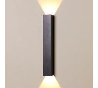 Applique da Parete a LED Moderna e Minimalista, Luce Bianca Calda 3000K, Paralume in Alluminio, Lampada da Esterno per Portico, corridoio, Soggiorno, Ingresso, 1 Confezione