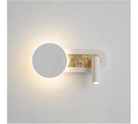 Applique da Parete a Led Moderne,Da da Comodino per Camera da Letto con Interruttore, Apparecchio Di Illuminaziper Interni per Hotel, Studio, Sala Lettura, Faretto Rotante,Da Decorativa per la Casa/Bi