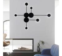 Applique da Parete a LED Moderne per Interni, in Stile Nordico, con Sfondo Circolare, in Acrilico, Creativo e Decorativo, per Soggiorno, Camera da Letto