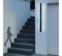 Applique da Parete a LED per Esterni con sensore di Movimento, Lampada da Parete Impermeabile, Lunga Striscia, Applique da Parete in Alluminio Nero, Moderna per Giardino, Villa, Veranda, terrazze