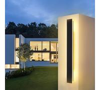 Applique Da Parete A LED Per Esterni/interni Appliques Lunga , Ip67 Impermeabile Lampada A Muro Lega Di Alluminio Nero Luce Per Esterni Moderna Luci Da Parete Per Giardino, Villa, Luce Calda,80*5cm