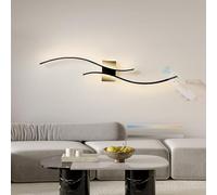 Applique da Parete a LED per Interni con Telecomando, dimmerabile, 2700K-6500K, 3 modalità di Colore, Illuminazione da Parete Moderna, Striscia Lunga in Alluminio, per Camera da Letto, Soggiorno