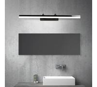 Applique da Parete a LED per Specchio da Bagno, Lampada da Parete cromata per Interni con Braccio Regolabile, Applique da Parete 2700K/6500K, Striscia Lunga in Acrilico per Camera da Letto e