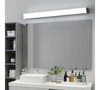 Applique da parete a LED per specchio del bagno, impermeabile IP44, ideale per rasatura da trucco 3000 K/6500 K, luce regolabile, perfetta per doccia, camera da letto, soggiorno, hotel (bianco e nero)