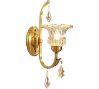 Applique da parete a testa singola/doppia testa, lampada da parete for camera da letto, applique da parete, interamente in rame, pendente, portalampada E14, retro, scala, corridoio,Lampadario