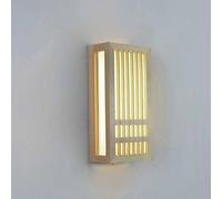 Applique da parete Applique da parete per interni Applique da parete in legno giapponese Lampade a LED da 8 W con paralume acrilico per corridoio Soggiorno Camera da letto e altro (luce calda)